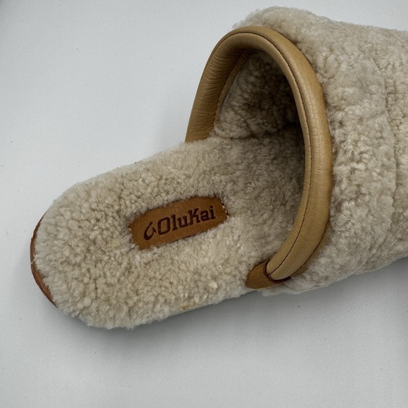 Olukai Pupu Mua Genuine Shearling Scuff Slipper, Size 6 - BRAND NEW without Tags - Picture 6 of 8